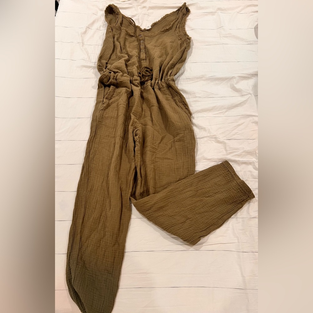 Green romper 100% cotton